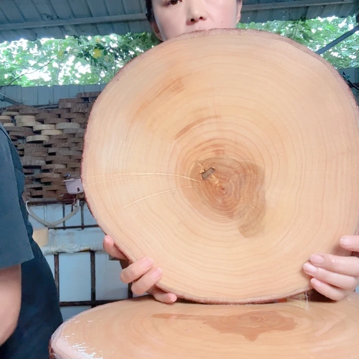 木银杏树菜板原木整切