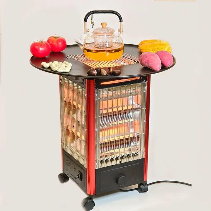 烤火炉围炉煮茶五面取暖器可烧烤型家用电暖气速热新款电烤火炉子