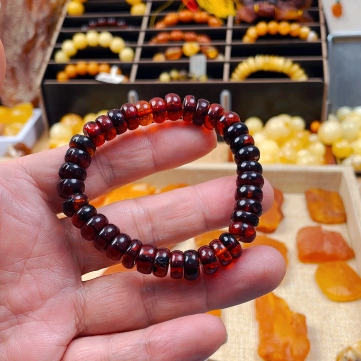 琥珀颈饰未镶嵌手串