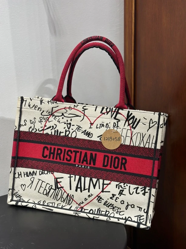 95新 DIOR/迪奥 夏七中古/情人节限定托特大号/手提包1239058