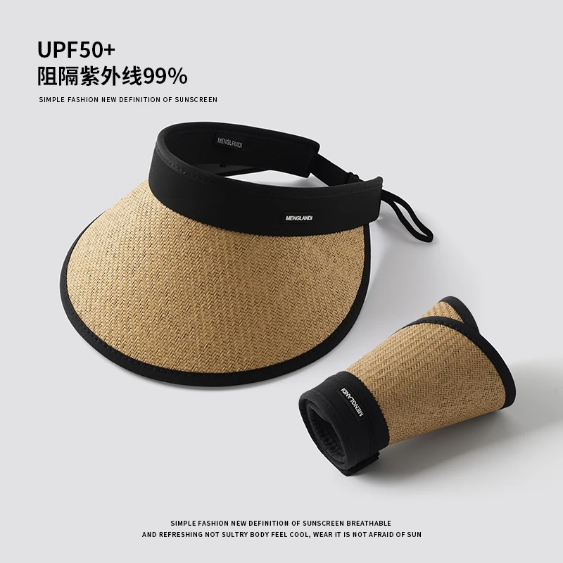 福利品新款可折叠防晒帽夏季防紫外线户外黑胶遮阳大头围防晒帽