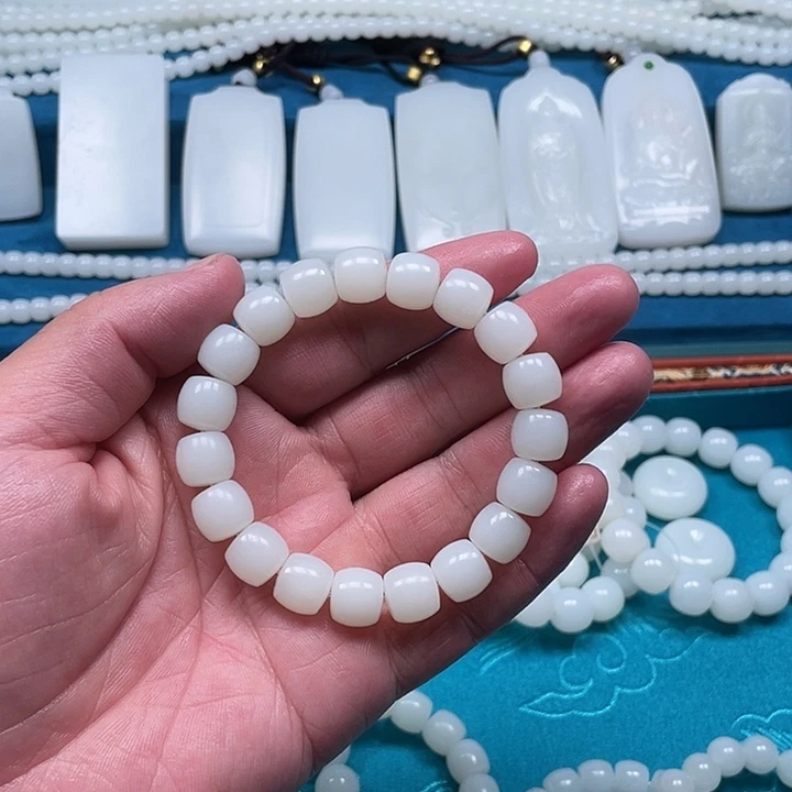 和田玉未镶嵌颈饰10×11直切