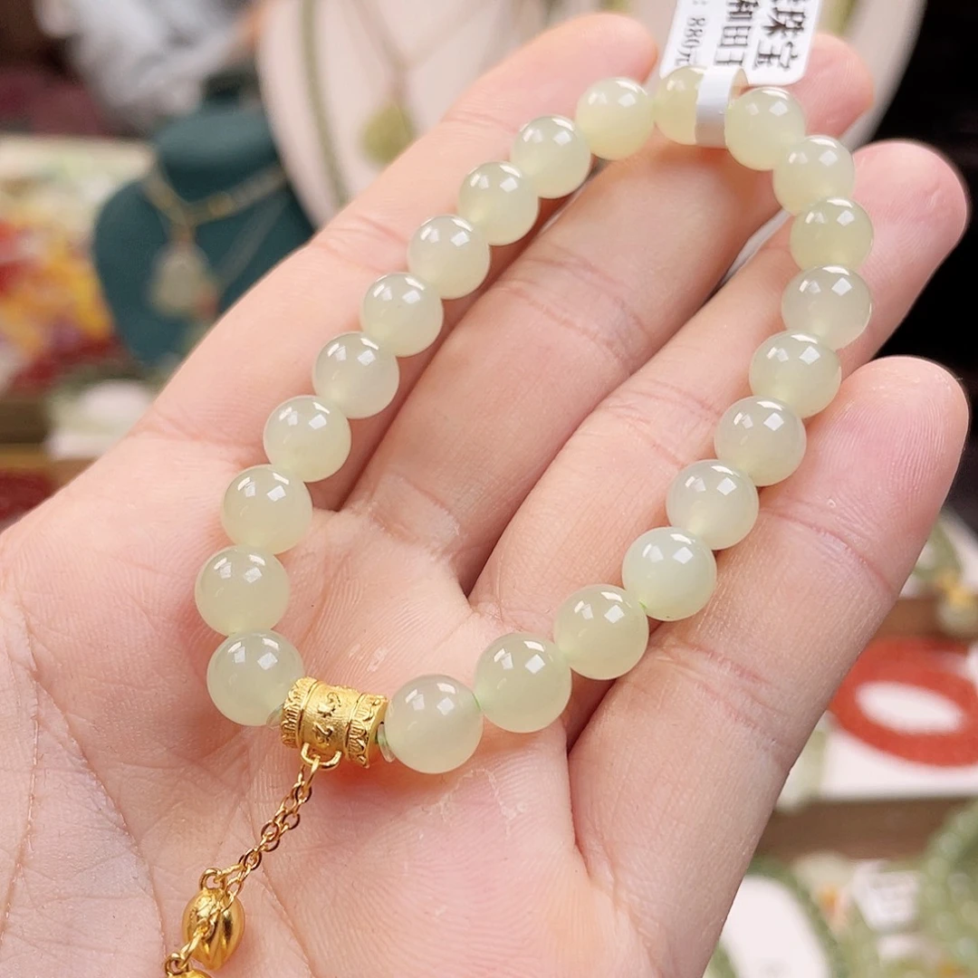 和田玉手链未镶嵌8