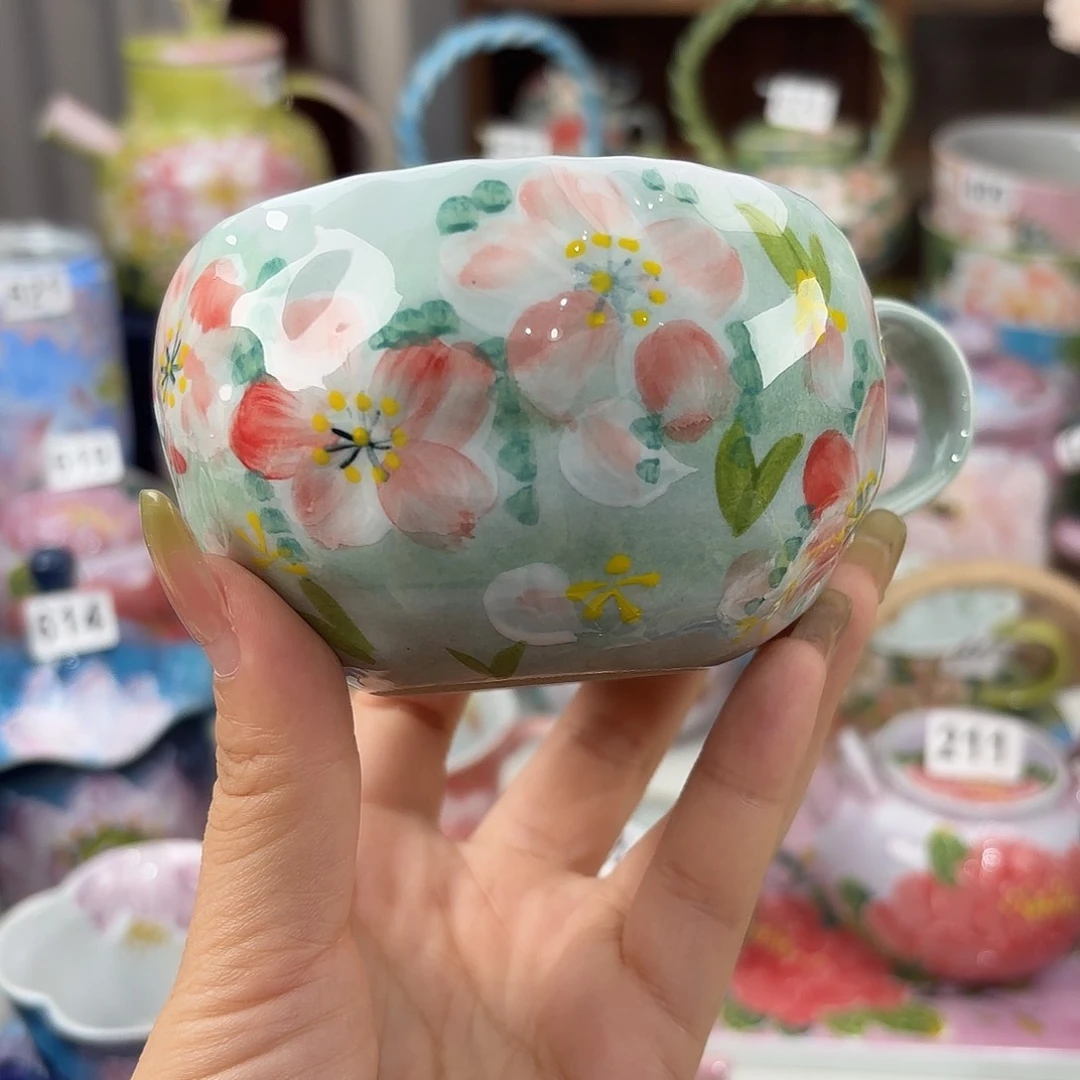 景德镇手绘高温釉下彩陶瓷茶具