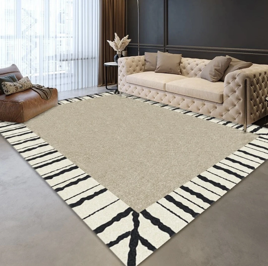 水晶绒客厅地毯 地毯床边毯网红防滑茶几垫地毯 简雅