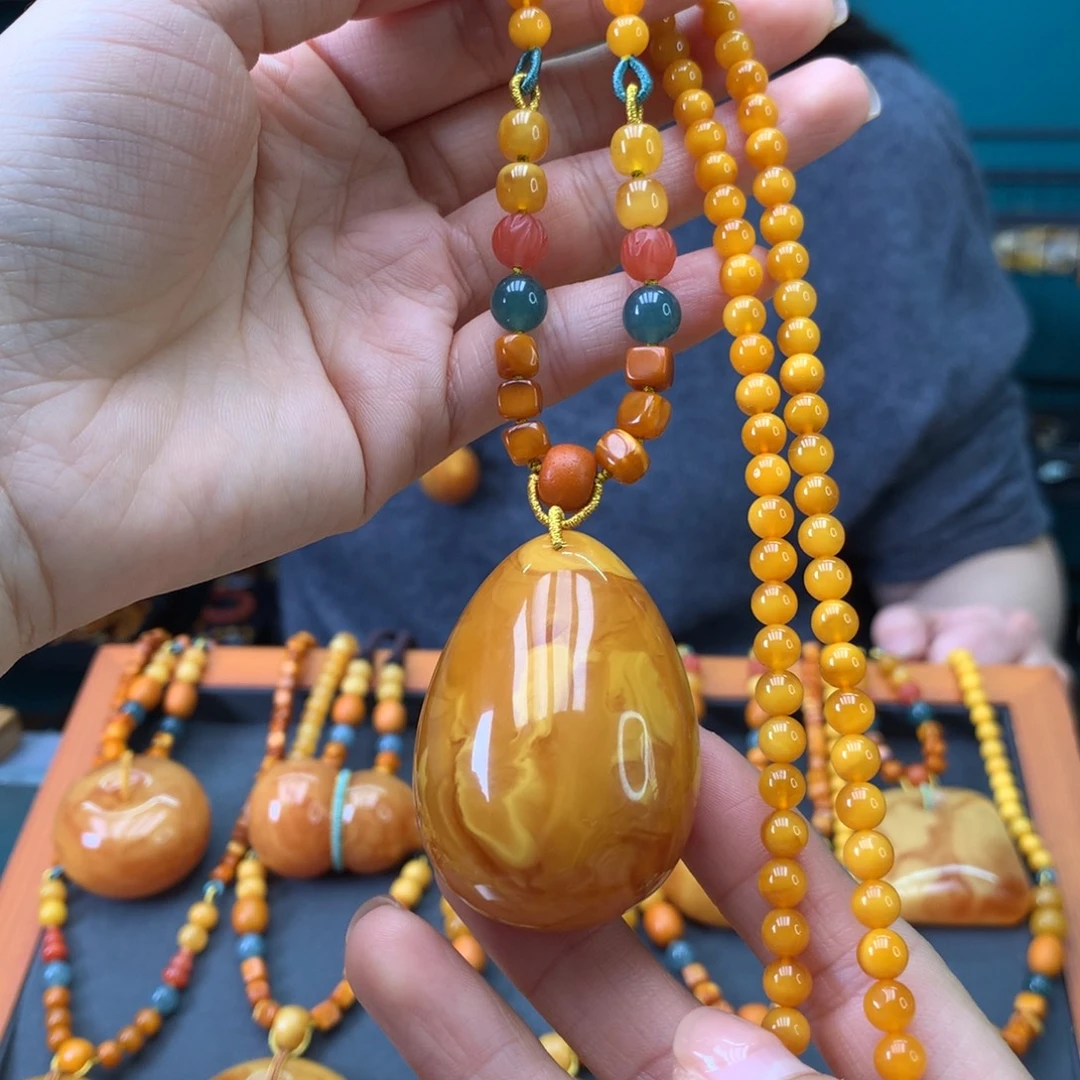 蜜蜡未镶嵌颈饰天然