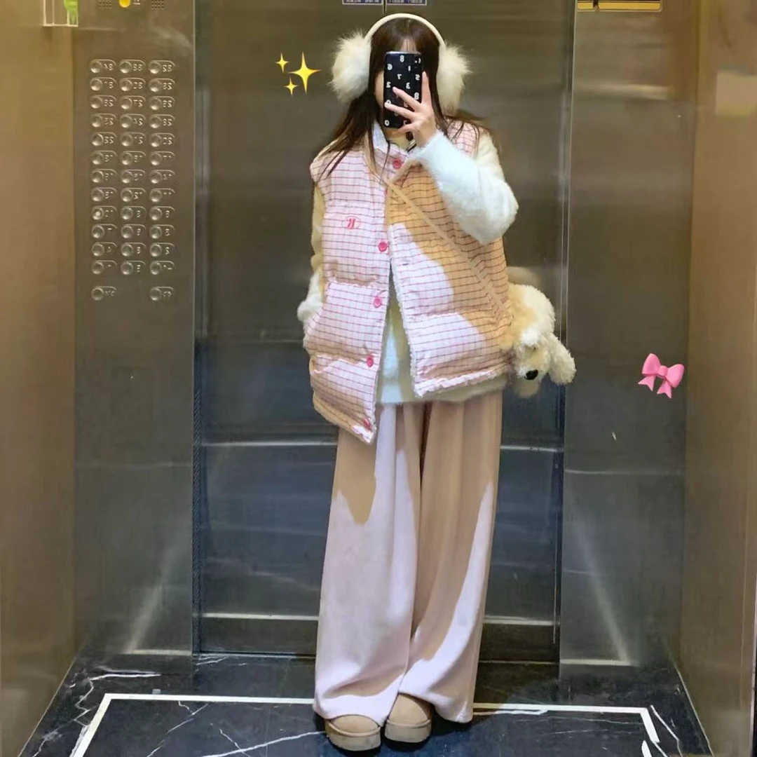 两面穿马夹棉服女冬季2025年新款棉袄加绒慵懒甜美小个子马甲外套