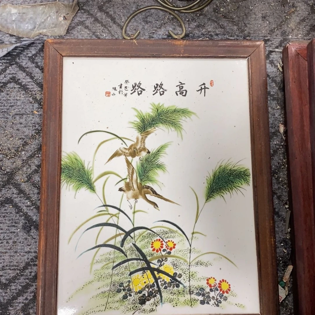 瓷片37*28*1景德镇瓷板画柴窑烧制