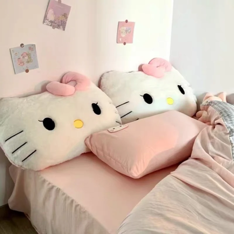 蝴蝶结kt猫靠枕床头靠垫宿舍大靠背垫汽车抱枕（误差1-3CM）