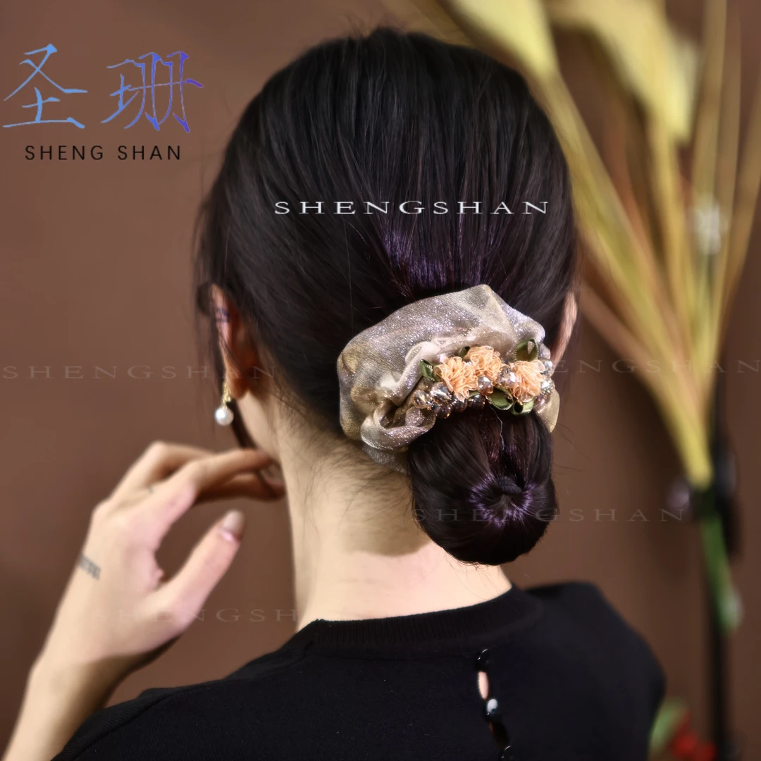 紫藤花大肠发圈2025新款高级感头绳扎头发皮筋高弹力百搭气质发圈