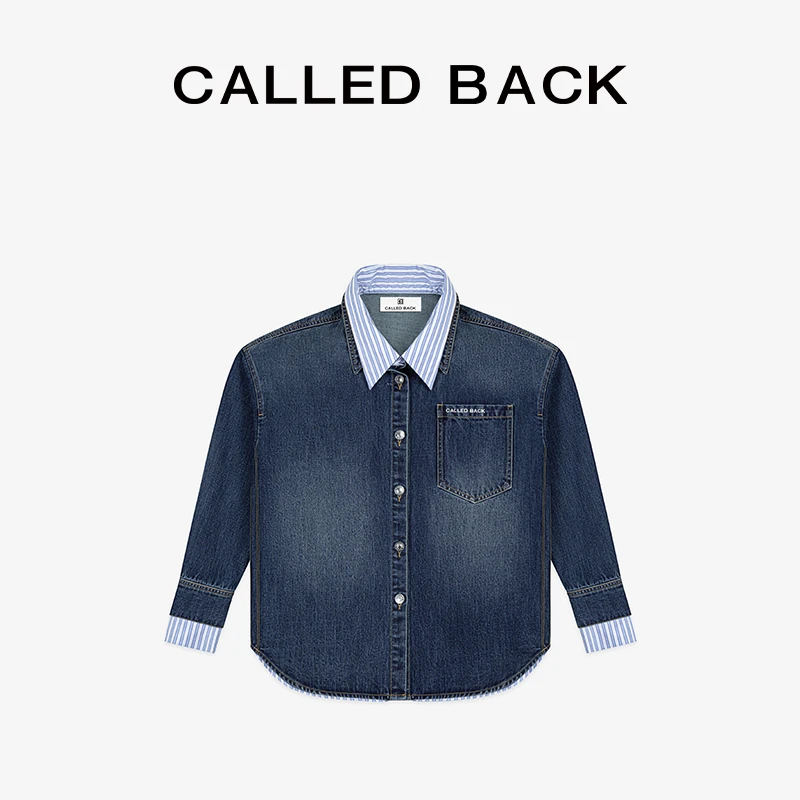 CALLED BACK新款设计感条纹衬衫假件套休闲百搭 2-20