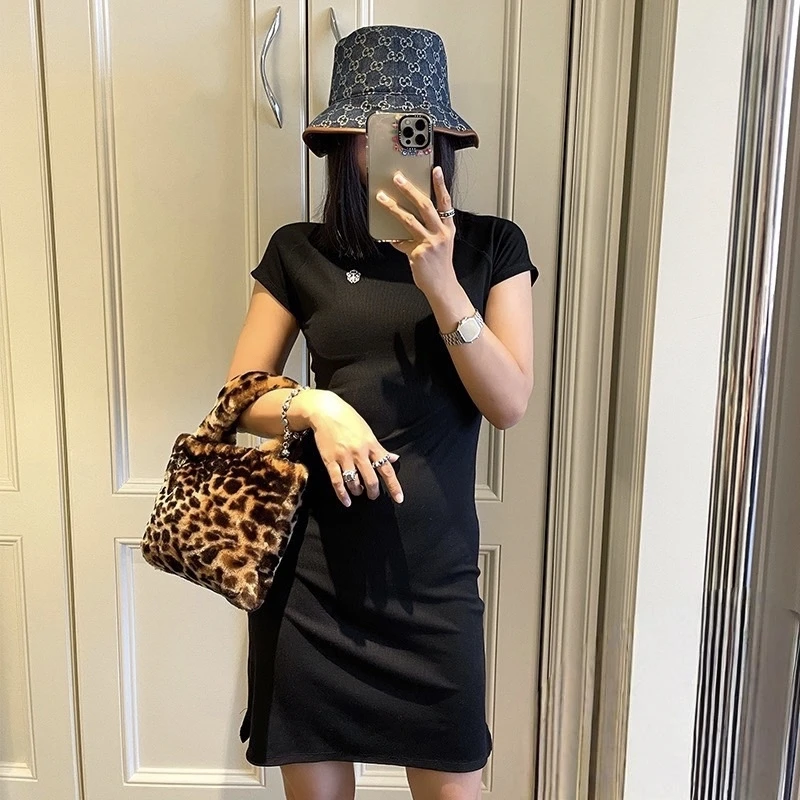 99新 Chrome Hearts/克罗心 002777 纯色修身连衣裙 S码