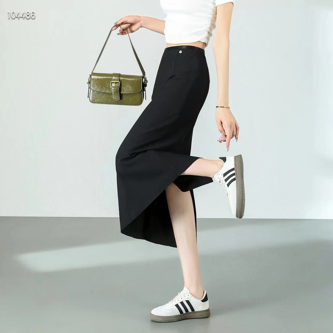 899春季钻石纹高弹力西装裙子.【88】