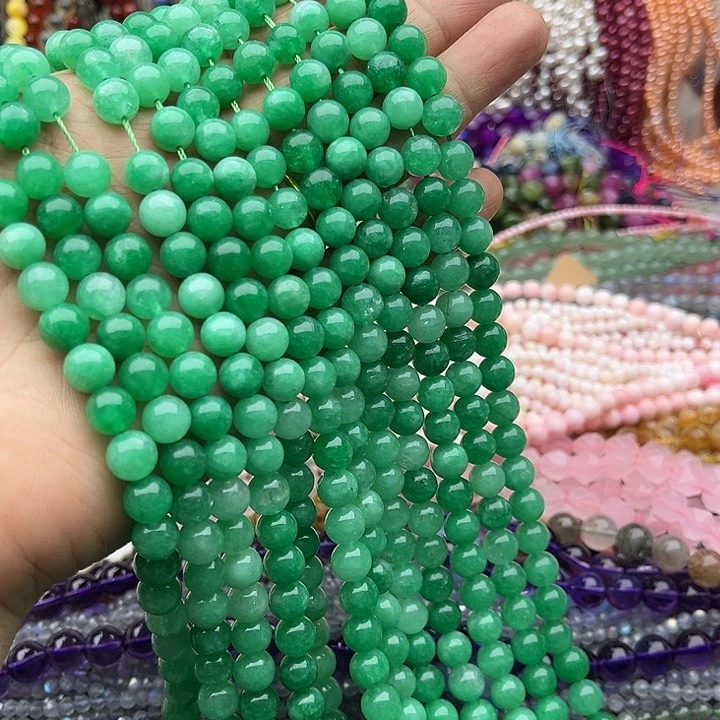 玛瑙/玉髓未镶嵌珠宝半成品8mm翡翠玉