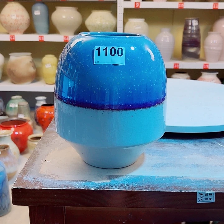 瓶陶瓷花瓶摆件口11 高25，1100