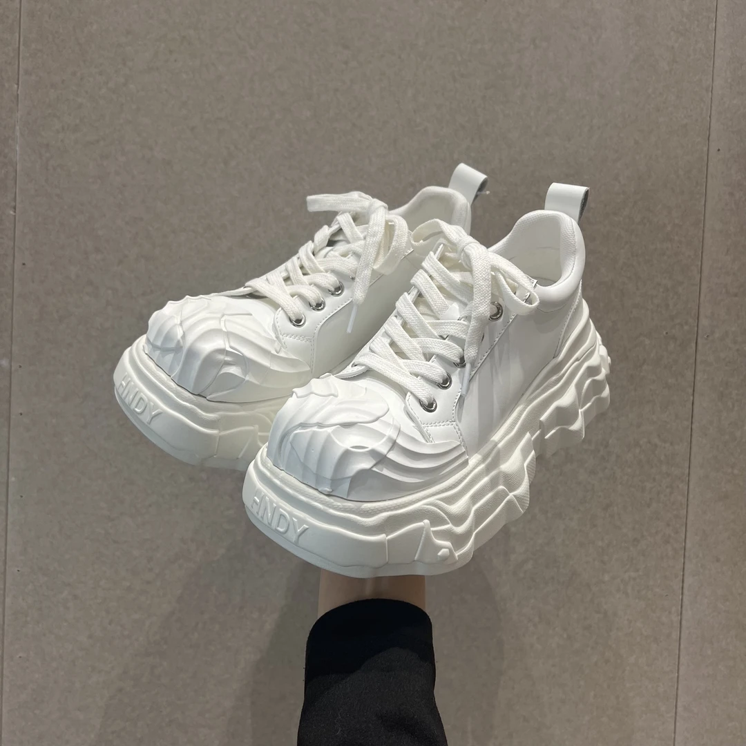 厚底山茶花大头高级溶解鞋女2025春新款厚底百搭时尚休闲鞋潮