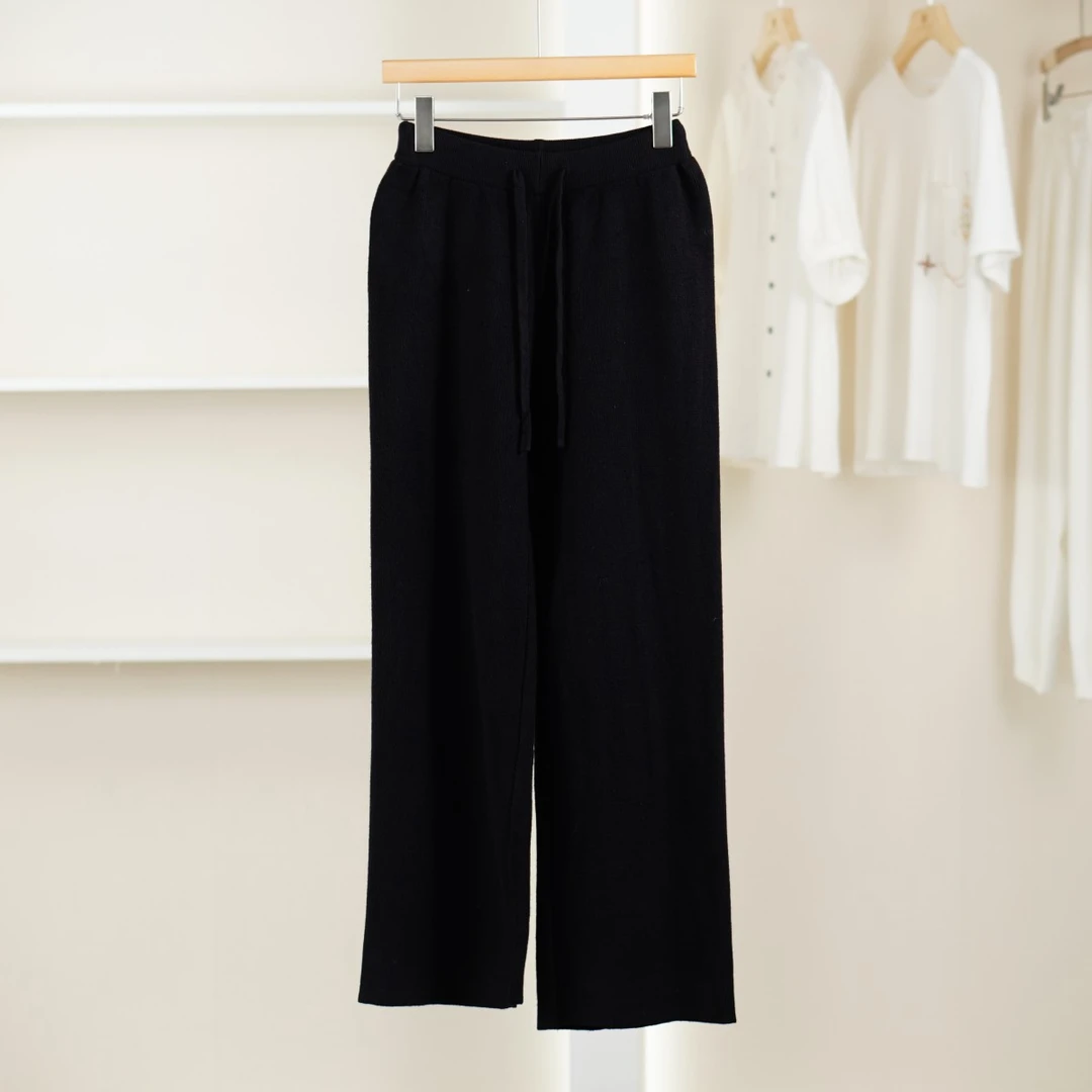 麦迪尚品【gc】51118115 秋季时尚百搭针织阔腿长裤品牌女装