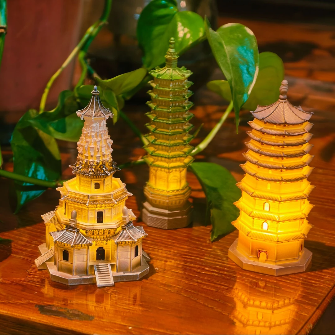 正定四塔亮灯冰箱贴（澄灵塔）