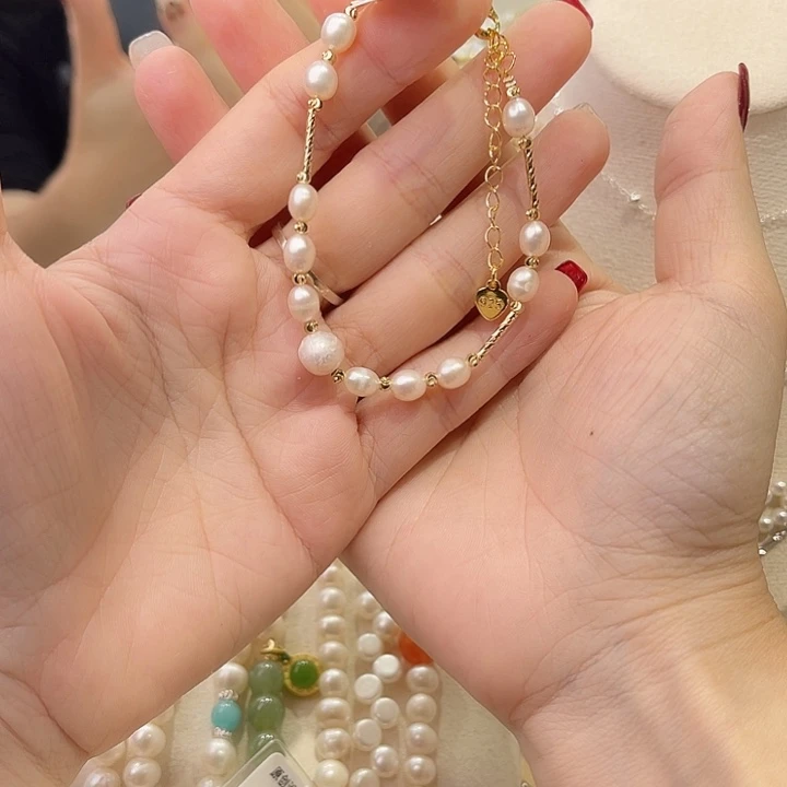 手绳合金淡水珍珠