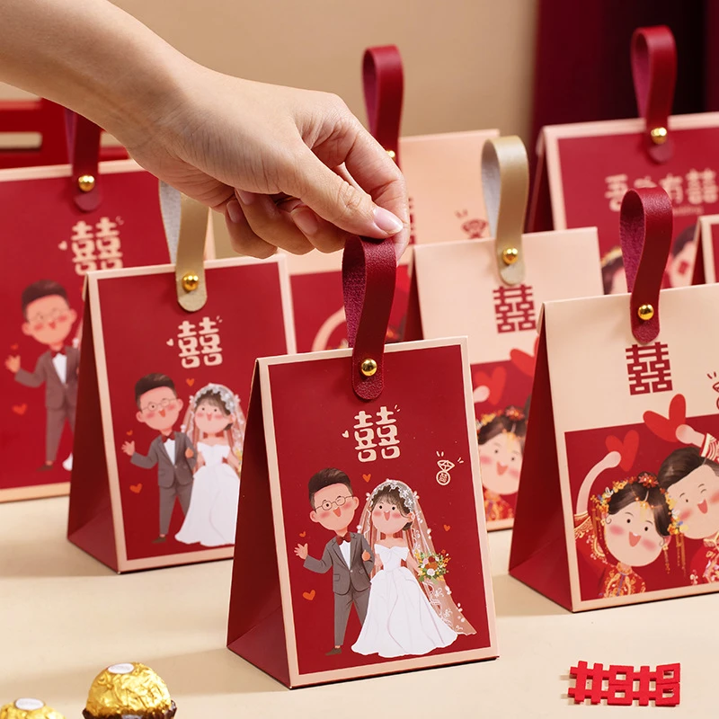新款结婚专用中式喜糖礼盒空盒婚礼订婚糖果包装回礼袋子