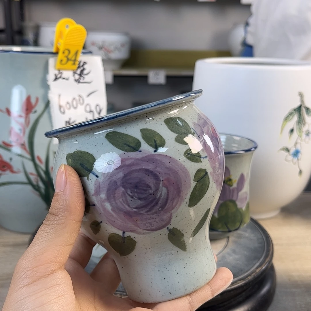 罐小***竣1xc景德镇陶瓷花盆