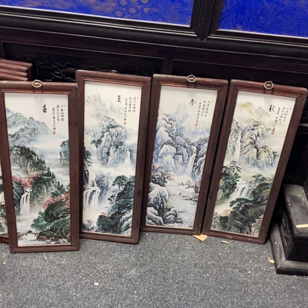 瓷片55*21*4 景德镇瓷板画柴窑烧制