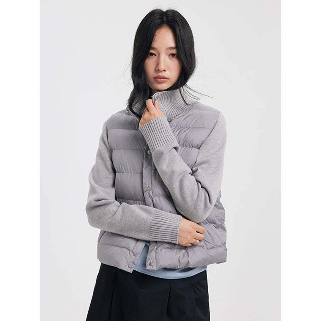 秋冬新款珍珠绒拼接女外套柔软蓬松设计感休闲百搭女短款保暖上衣