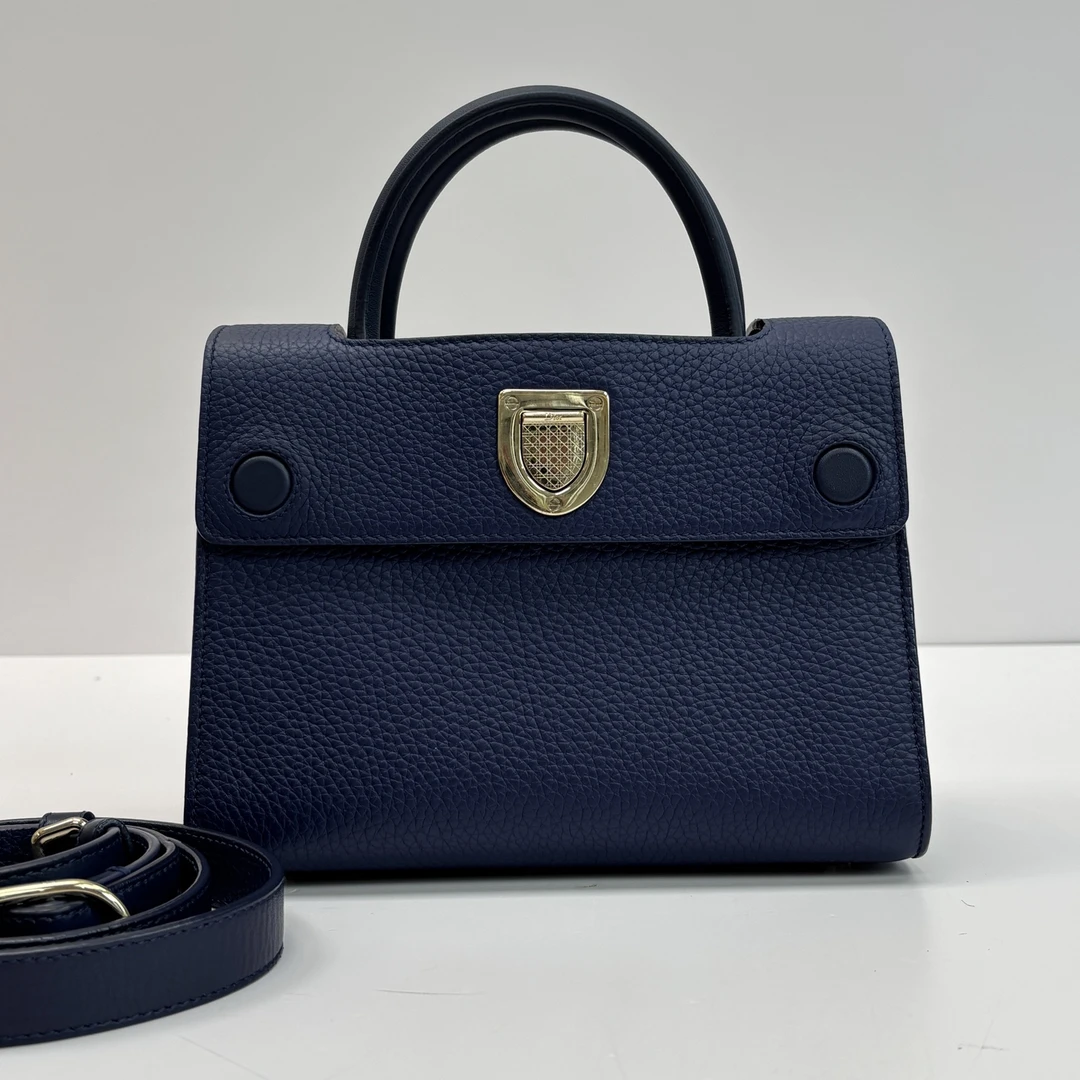 95新 DIOR/迪奥 Diorever蓝色盾牌手提斜挎包 14925