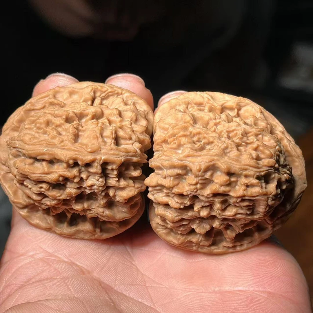 核桃把件精配对赵喜满南疆石尺寸可选