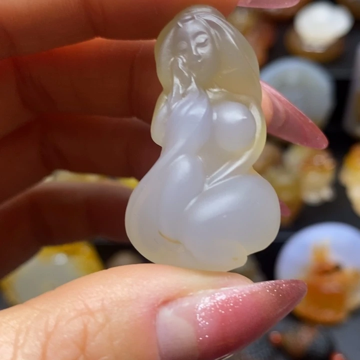 玛瑙/玉髓未镶嵌吊坠(不含链)美人