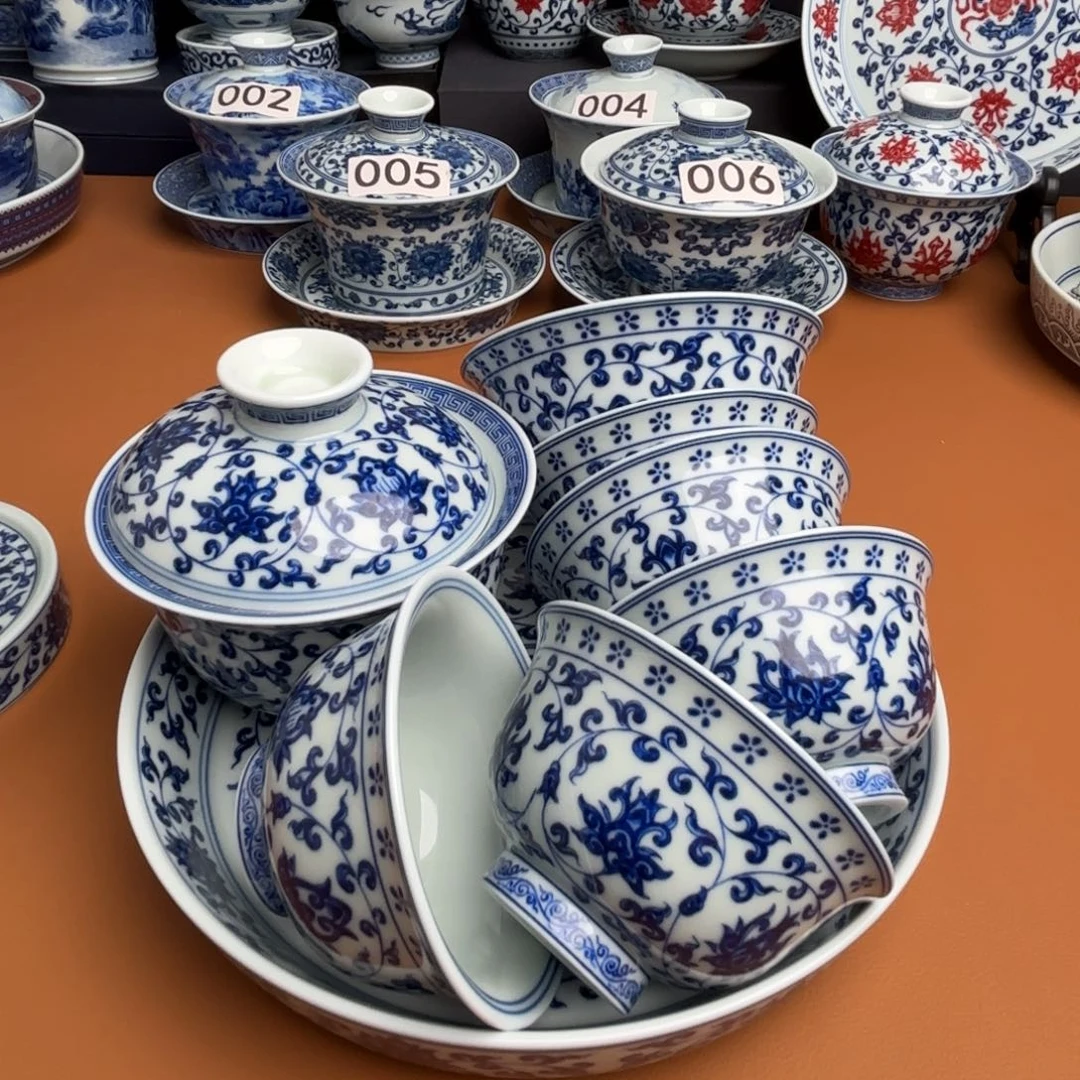 雯***院景德镇陶瓷八件套