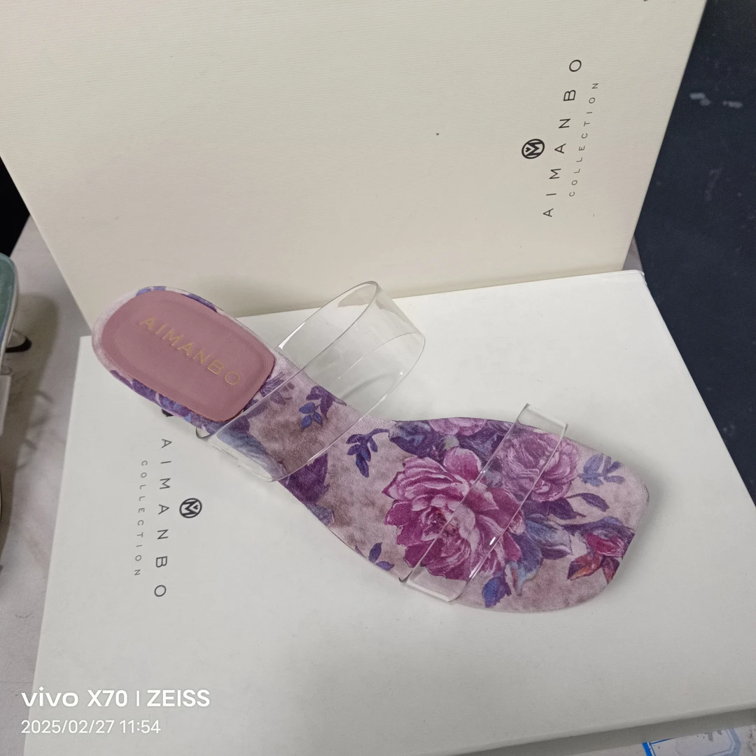 4109【漫步佳人】一字袋透明拖鞋