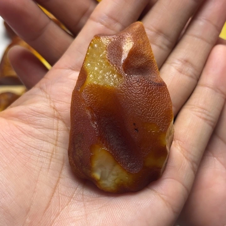 未镶嵌定制琥珀蜜蜡定制去皮随型手把
