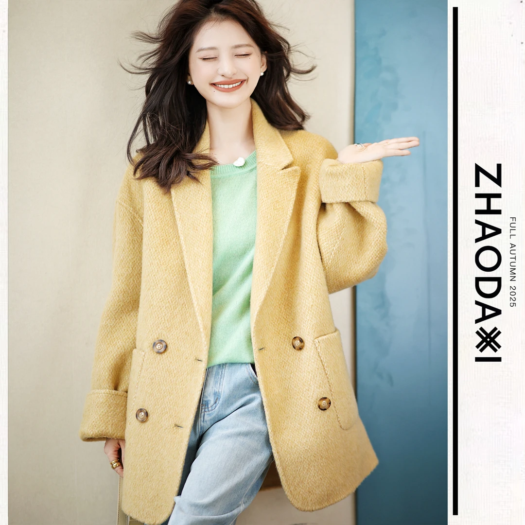 【赵大喜】秋日原野大衣 | 戗驳领/双排扣/琥珀扣