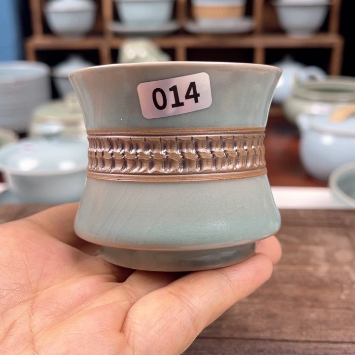 汝州原矿原釉束腰杯014