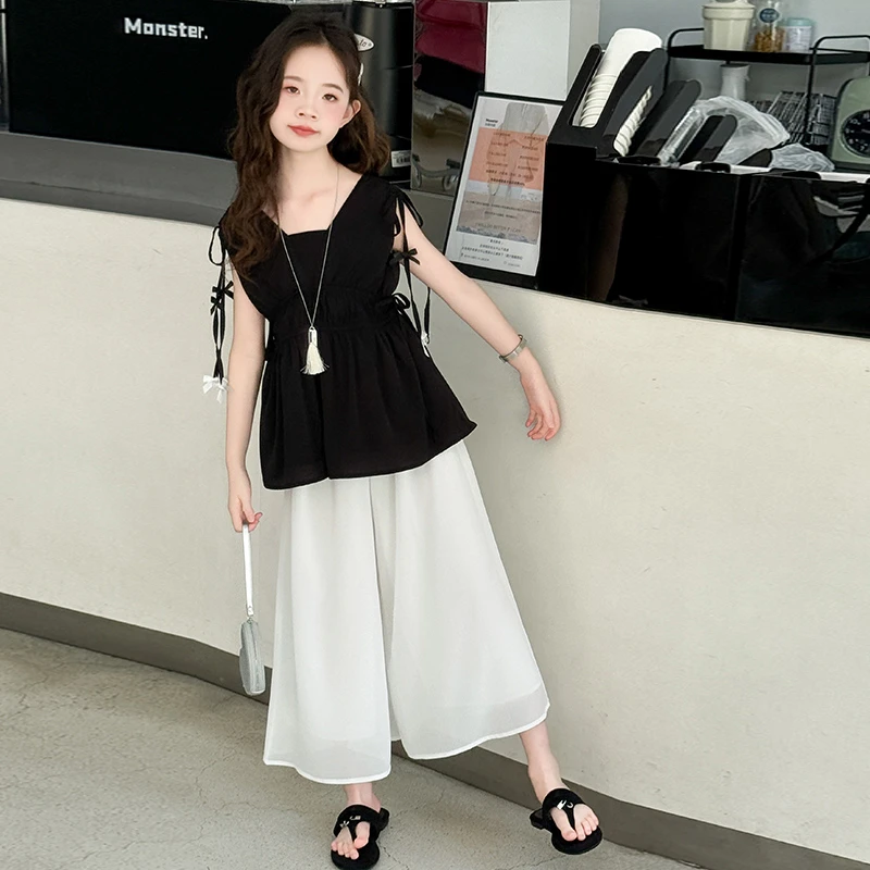 女童套装夏季薄款儿童裤裙两件套宽松中大童夏装时尚仙女显瘦夏季