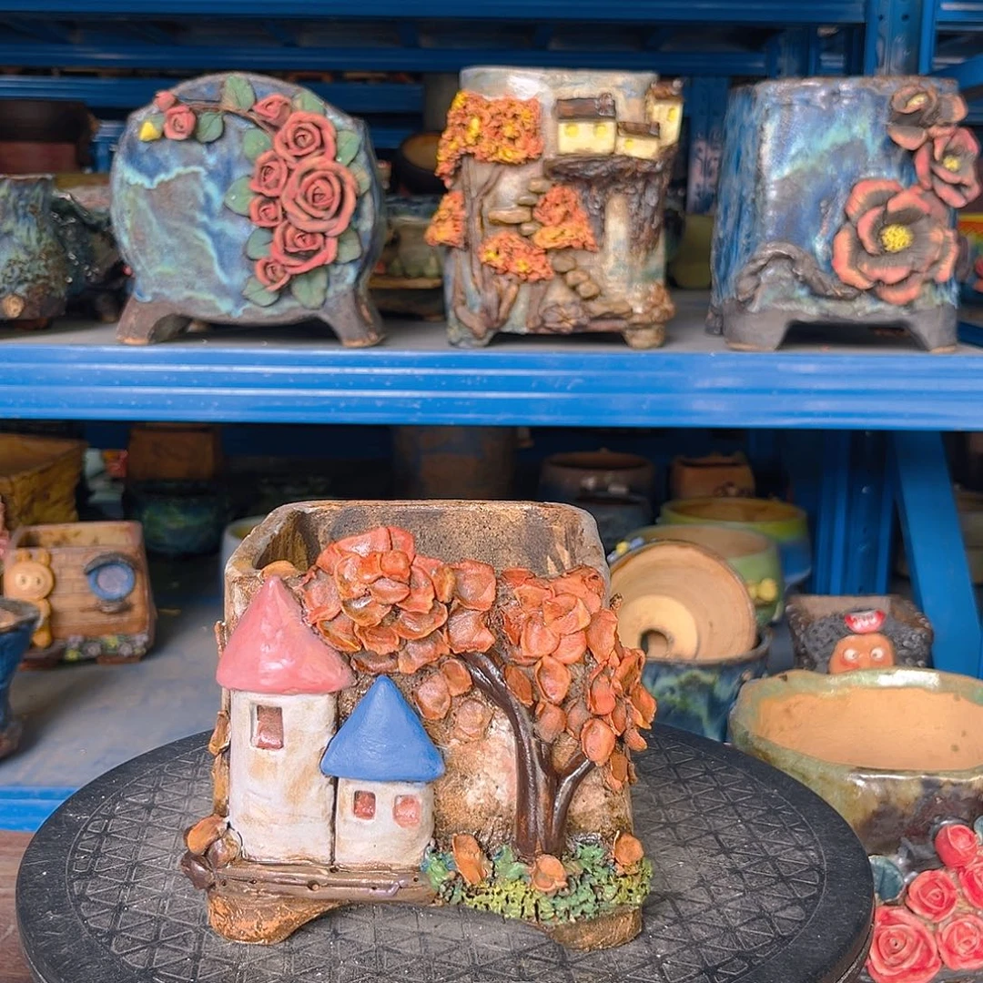 7 号陶然花器手工花盆