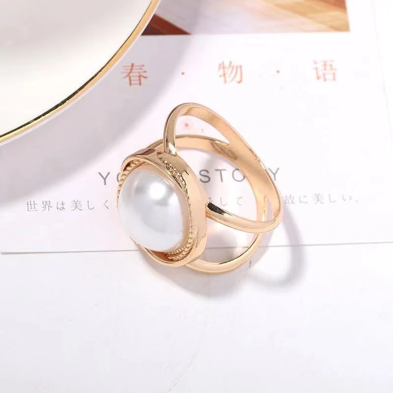 合金胸针 韩版甜美珍珠丝巾扣环扣简约气质女士围巾配饰