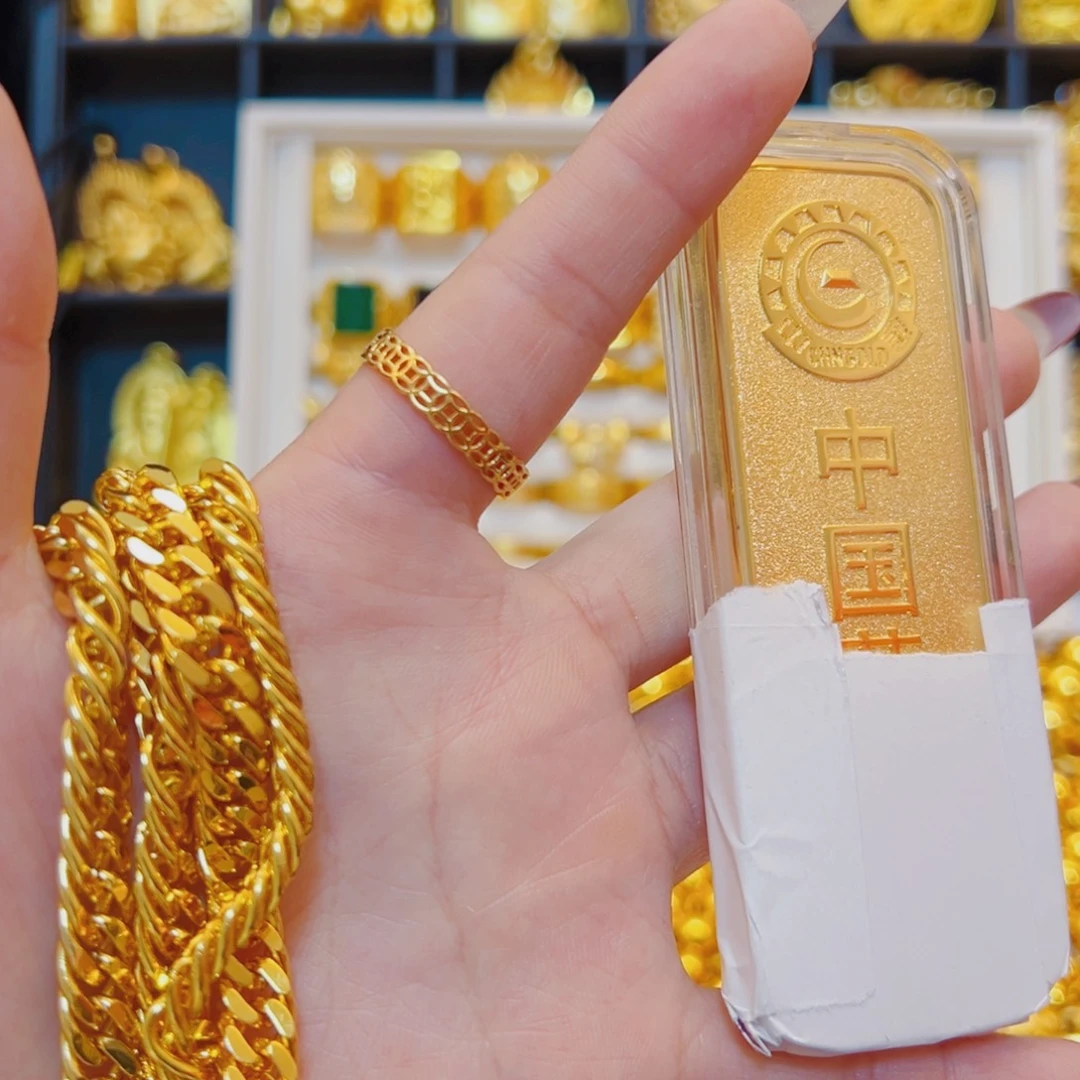 一***柠合金合金铜钱戒指7号圈口