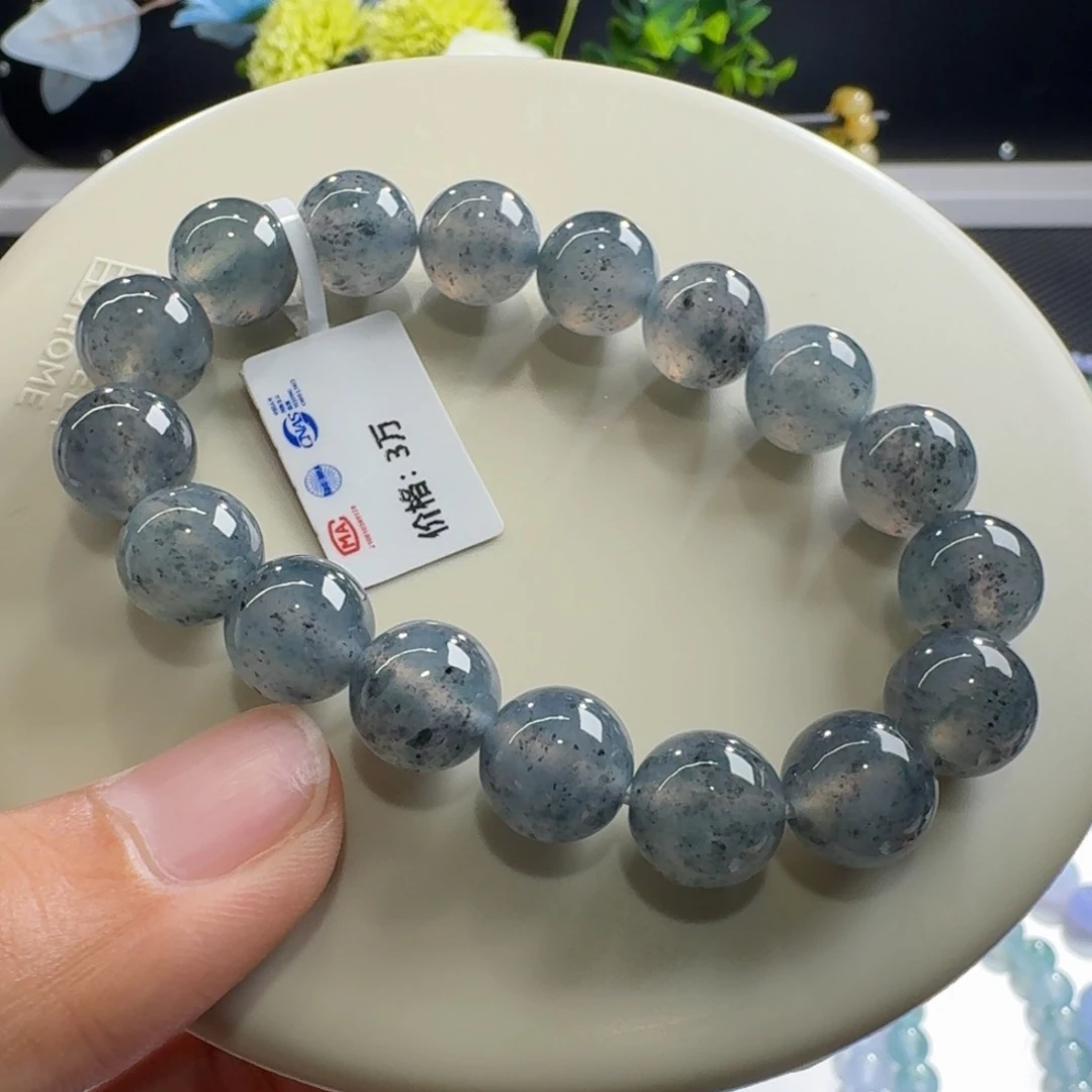 未镶嵌手链翡翠正冰飘蓝绿花特色冰乌鸡卡11.5