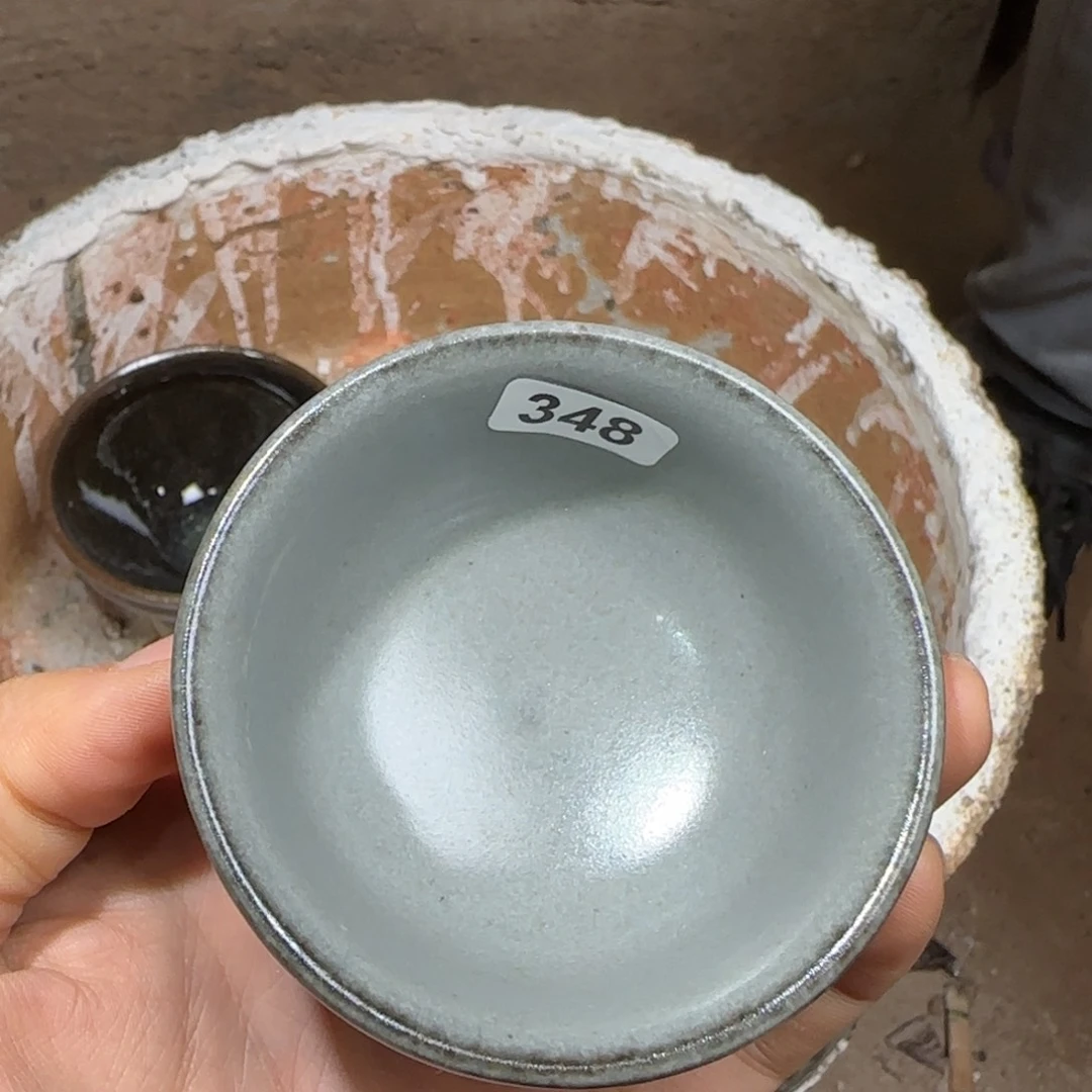 茶盏龙窑柴烧原矿原釉348