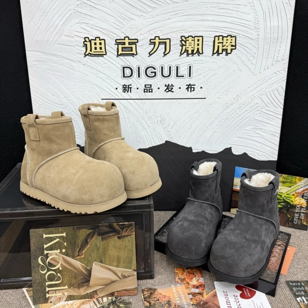 【迪古力】2025冬款雪地靴圆头棉鞋百搭休闲鞋时尚潮流女鞋爆款阳