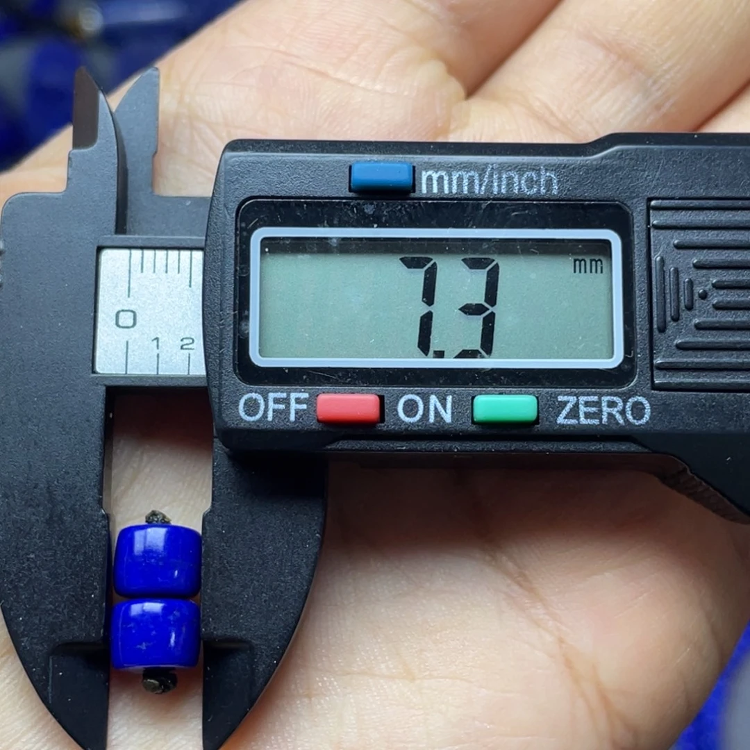 青金石未镶嵌7×5m m直切手串