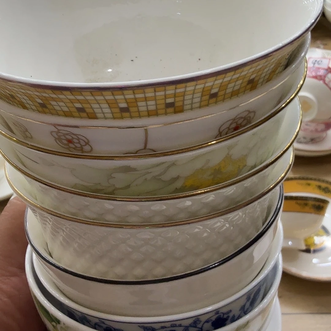 瓷景德镇陶瓷吃饭碗10个