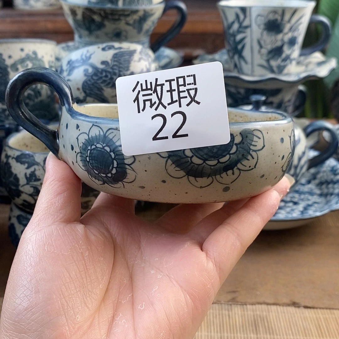 手工手绘青花高温陶瓷