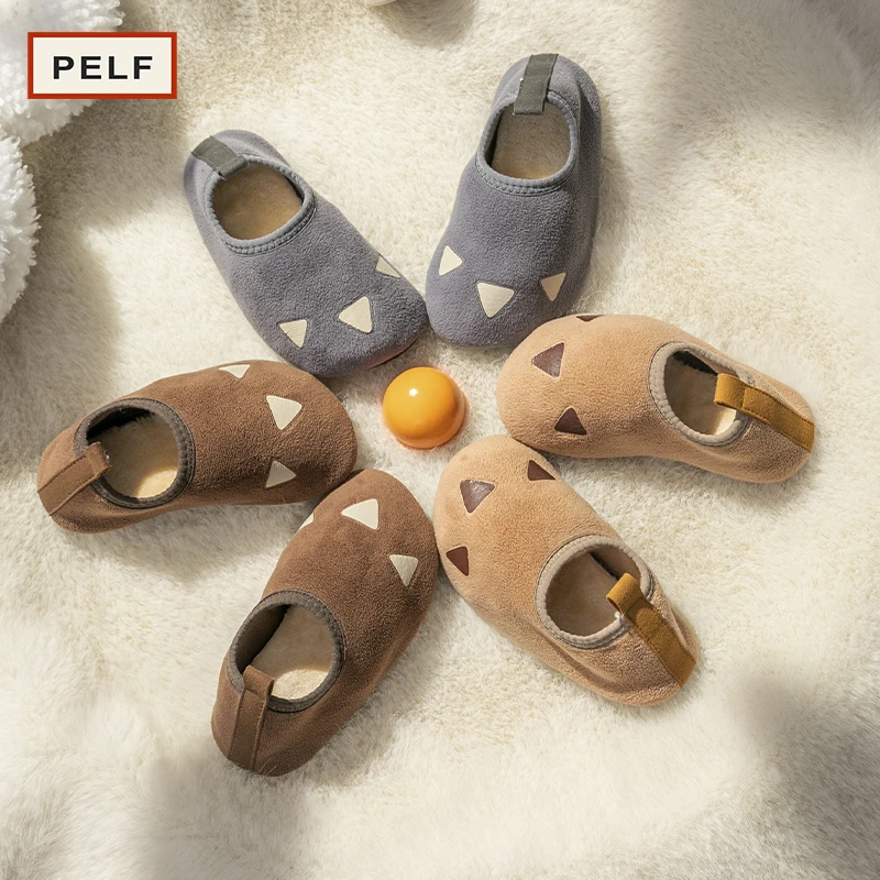 地板鞋宝宝儿童地板袜包跟女童秋冬款小孩室内家居男童加绒棉拖鞋