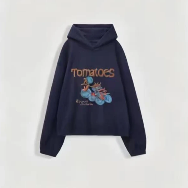 【小番茄】2025秋冬新款羊毛磨毛绒休闲连帽卫衣女洋气百搭时尚上衣