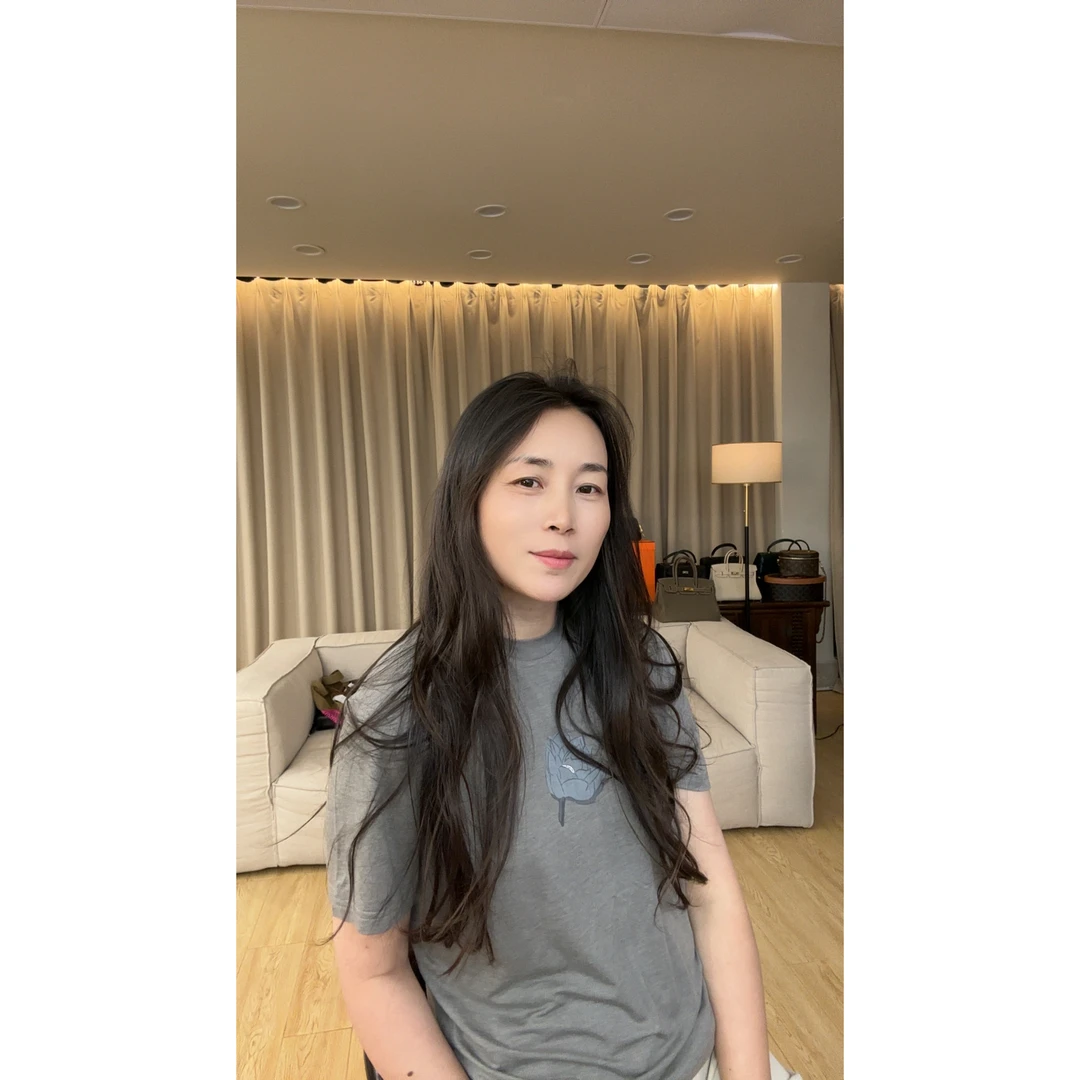 垂顺软糯圆领胸前花朵印花短袖T恤MA5SYDZ0516