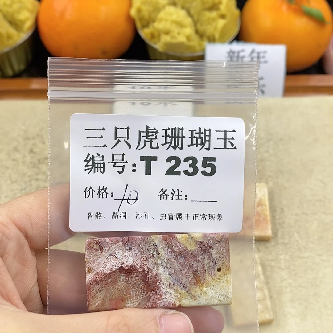 硅化珊瑚（珊瑚玉）1未镶嵌栀*欣