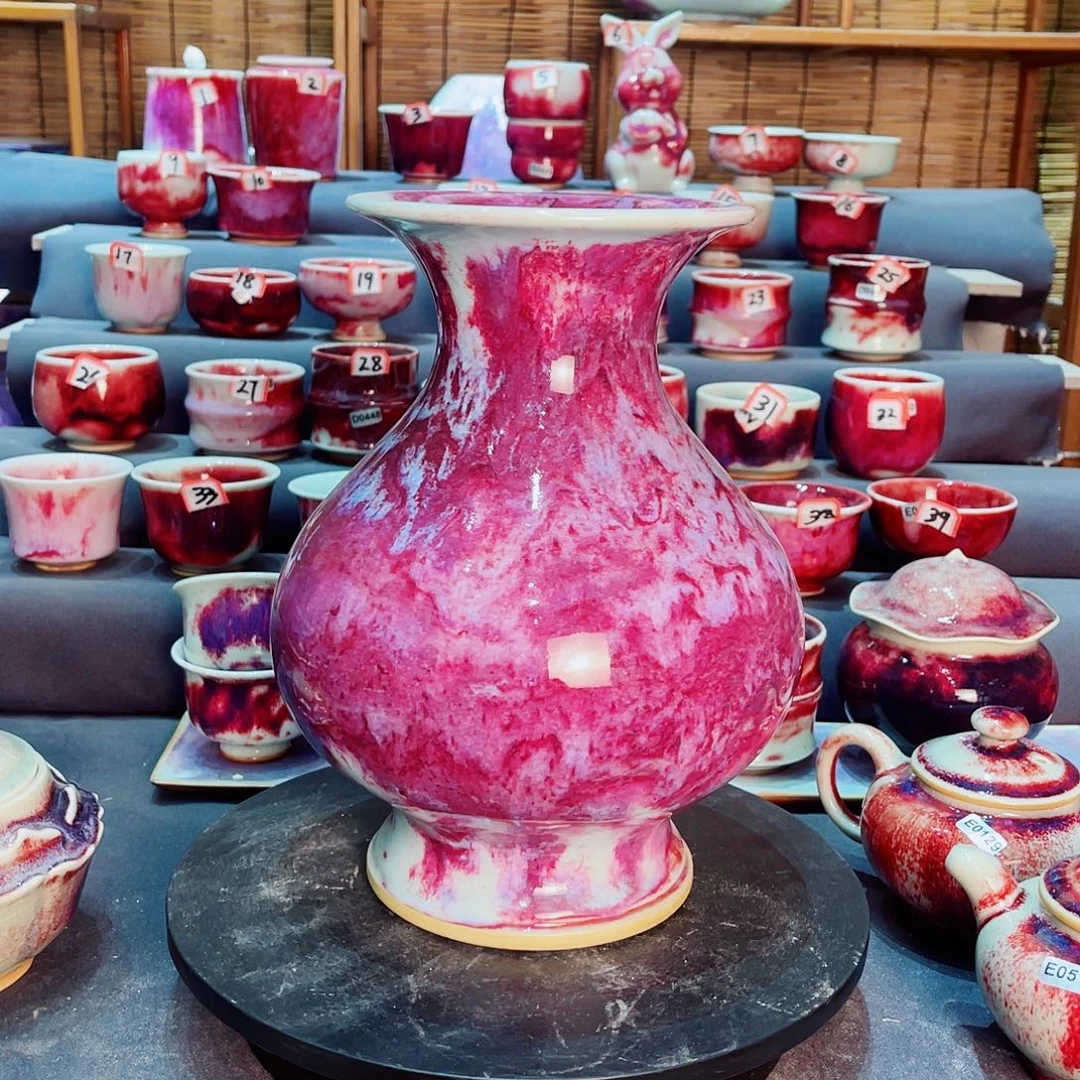 瓷片钧瓷主人杯摆件工艺品